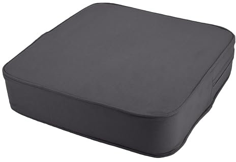 Orthopädisches Sitzkissen Minimalist - 100% Baumwolle mit Kaltschaum-Schaumstoff - Qualitatives Stuhlkissen - Feste Qualität - Waschbar (1 Stück, Grau, 45x45x10cm)