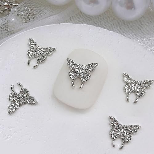 10 pezzi in lega 3D farfalla chiodo metallico farfalla diamante farfalla farfalla tipo farfalle