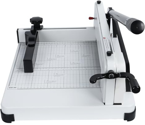 Yokawe Heavy Duty Guillotine Paper Trimmer | A4 Paper Slicer with 400 Sheet Capacity | Accurate Paper Trimmer with Anti-Slide Rubber Feet for Stable Operation Beige1