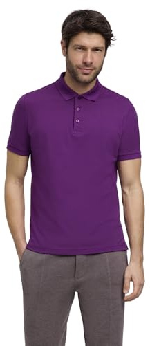 FALKE Herren Polohemd Basic Polo Shirt Piqué M Pl Baumwolle weich hautfreundlich bequem sehr leicht 1 Stück, Lila Ultraviolet 8295, L