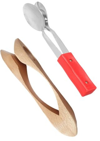 Toyvian 2pcs Musical Wooden Spoons Percussion Instruments Unique Spoon Instrument for Adults