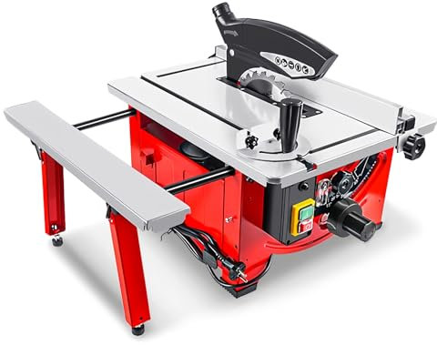 SAIYERUS JF72102 2900W 220V Sliding Woodworking Table Saw 210MM Wooden DIY Electric Saw Circular Angle Adjusting Skew Recognition Saw 1PC Portable Table Saw Adjustable Cut Depth and Angle,52 x 65cm