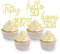 DazzJoy 24 Stk Glitzer Tortendeko 50 Geburtstag Frau Mann,Cupcake Topper 50 Geburtstag Deko Gold,Torten Deko 50. Geburtstag Mann,Happy 50th Birthday Cake Topper,50. Geburtstag Kuchendeko,Hello 50 Deko