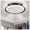 Deckenventilator mit Beleuchtung und Fernbedienung Dimmbar Deckenlampe-mit-Ventilator und APP Leise Lampe mit Ventilator, Timer - 6 Geschwindigkeiten (Schwarz und Weiß)
