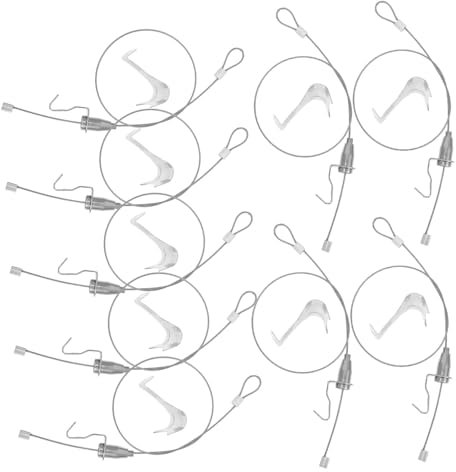 Juego de 10 ganchos de alambre para colgar cuadros, para colgar en la pared con alambre y ganchos para una fácil instalación de imágenes y exhibición de arte