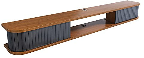 Meuble de télévision flottant Meuble de télévision mural, unité de divertissement flottante de grande capacité, étagère de composant de meuble de télévision flottant pour salon chambre à coucher