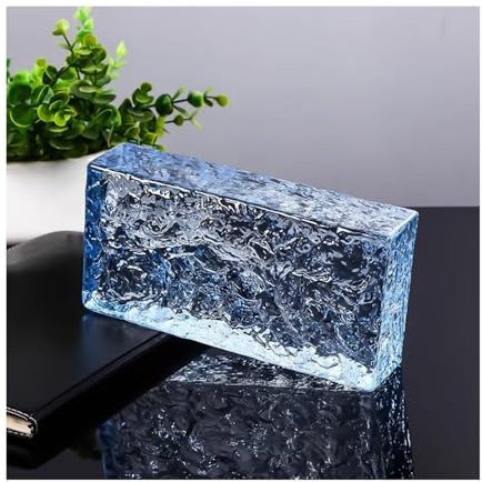 Clear Glass Block - Crystal Bricks for Wall Decoration and Privacy Protection - Ideal for Office and House Partitions