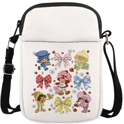 KUIYAI Maofeed Y2K Umhängetasche im Vintage-Stil der 90er Jahre, für Mädchen und Frauen, Retro-Mädchen, TV, Cartoon, Animations-TV-Serie, Tasche (Erdbeerkuchen)