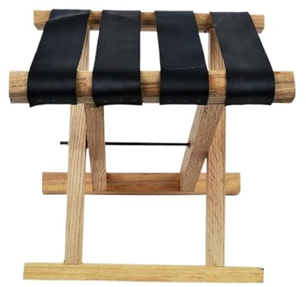 LXLAEOANG Klappstuhl Holz Tragbarer Klappstuhl aus Holz, Outdoor-Reiseausrüstung, Retro-Picknickbank, Handhocker, Retro-Holzstuhl(32cm)
