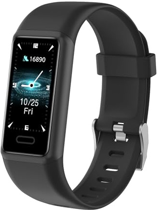 Cloudpoem Fitness Tracker,Fitnessuhr für Damen Herren mit Pulsuhr,Schrittzähler,Kalorienzähler,Schlafmonitor,SNS SMS Anruf Benachrichtigung Sportuhr IP68 Wasserdicht für iOS Android Handy