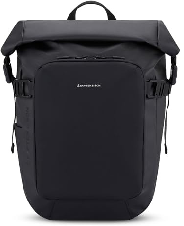 Kapten & Son Rucksack Freizeitrucksack mit Laptopfach Lisbon Backpack 18L All Black schwarz