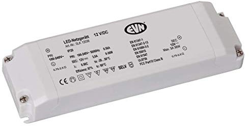 EVN SLK12036 A++ to A, Netzteil, Metall, 10 W, Integriert, grau, 35 x 35 x 25 cm