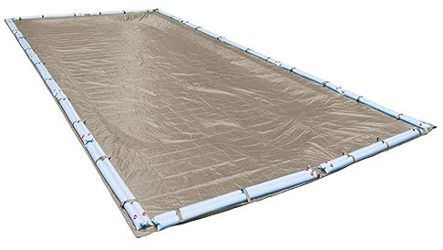 Pool Mate 571840R Winter Pool Cover, Extra Heavy-Duty Sandstone, 18 x 40 ft Inground Pools