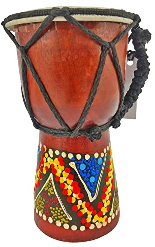 12cm Djembe Trommel Bongo Bunt Bemalt