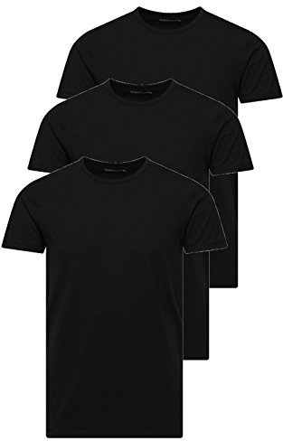 Jack & Jones Basic Crew Neck Short Sleeve Men's T-Shirt - Black - L