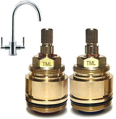 Tap Magician Pair of Replacement Cartridges and Adaptor Bushes Compatible with The Franke Olympus