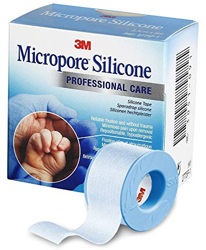 3M Micropore Ruban de silicone chirurgical 2,5 cm x 5 m