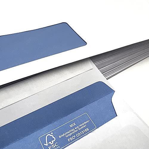 umschlag-discount – weiße Premium Briefumschläge mit Sichtfenster für Rechnungen, Angebote & Co – 500 Stück selbstklebende Briefkuverts mit den Maßen 220 x 110 mm (DIN lang) – optimal für Laserdrucker
