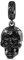 GNOCE Schwarzer Schädel Anhänger Charm Sterling Silber Schwarz plattiert Horror Totenkopf Beads Charm Fit Armband/Halskette für Frauen Männer
