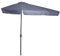 Outsunny 2.3m Half Parasol Semi Round Umbrella Patio Metal Frame Crank Handle for Balcony- NO BASE INCLUDED, Grey