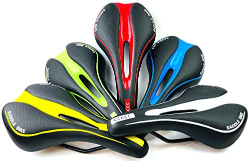 INION Fahrradsattel Fahrrad Bike Sattel Gel Fahrradsitz Radsattel Mountainbike Sättel City Tourensattel Trekking Rennrad Herren Damen jurfahr zweifarbig (Schwarz - Weiß)