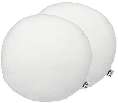 beties - PublikFree -, Kopfkissen 2er Set rund ca. Ø50 cm, Kissenfüllung Allergiker-Kissen Allergikergeeignet Schlafkissen Weich Polyester-Faserbällchen, Bezug 100% Baumwolle