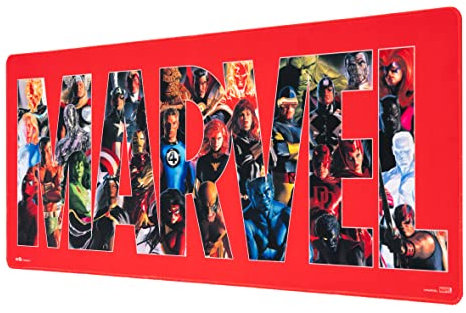 Grupo Erik: Tappetino Mouse Avengers | Tappetino mouse Marvel XXL, base antiscivolo, 100% waterproof e con rifiniture di qualità, 80 x 35 cm, Tappetino Gamer