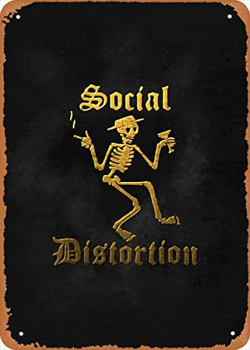 Wanfst Rock Music Social Distortion Fulerton Metall-Blechschild, Poster, Vintage-Kunst, Wanddekoration, 30,5 x 20,3 cm