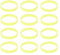 sourcing map Lot de 12 bracelets lumineux en silicone de 20,3 cm de circonférence et 1,2 cm de largeur, jaune