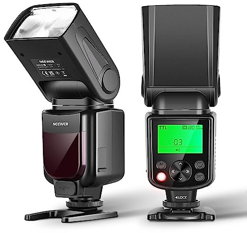 NEEWER Aggiornato TTL Flash NW645II-C, GN58 HSS Optical Slave Sync Tendina Posteriore, Compatibile con Canon EOS R6 R5 R3 R M6 850D 800D 760D 750D 650D 600D 7D Mark II 7D 6D Mark II 6D 5D Mark IV/III