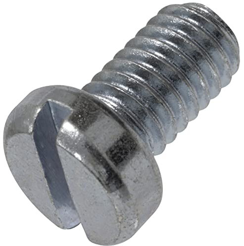 AERZETIX - C60199 - Satz von 50 Metallschrauben mit zylinderkopf M6x10 mm mit S-schlitz - verbindungsbolzen - DIN 84 - härte 4.8 - aus verzinktem stahl - silberfarben