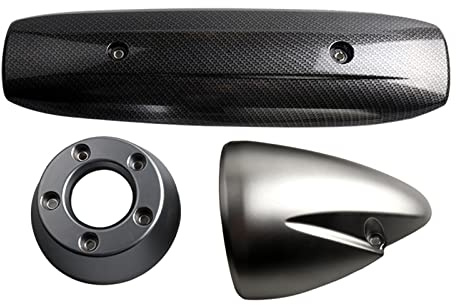 Moto Tubo di Scarico Calore della Protezione della Copertura del Silenziatore per Yamaha per T-Max 500 per TMAX 500 2001 2002 2003 2004 2005 OOPUHKSY(2)