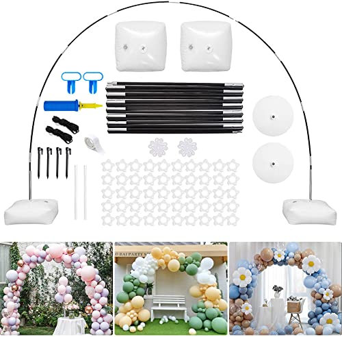 2.3M Ballonbogen-Kit,Rund Ballonsäulenständer,Tisch Luftballon Bogen Kit,Party Dekoration Ballonbogen,Ballon Girlanden Halter für Hochzeit Taufe,Geburtstagsfeier,Hochzeitstag,Party Dekoration