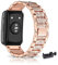 Metall Armband für Huawei Watch Fit/Elegant/New - Frauen Strass Glitzer Verstellbare Edelstahl Ersatzbänder Kompatibel mit Huawei Watch Fit (A)