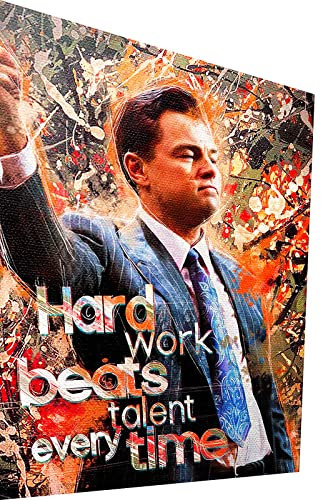 Magic Canvas Art Wolf of Wall Street Pop Art Leinwandbild 1- teilig Hochwertiger Kunstdruck Wandbilder – B8375, Material: Leinwand, Größe: 80x60 cm