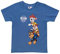 Paw Patrol T-shirt pour garçon - Haut pour enfant - Manches courtes - Bleu, bleu, 122-128