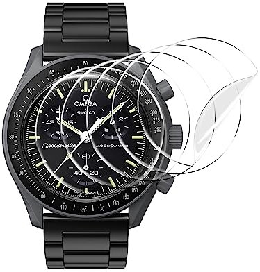 Stanchev Crystal Protector für Moonswatch, weicher TPU-Anti-Kratz-Schutzfolie kompatibel mit Swatch Omega Moonwatch, HD-klarer Bildschirmschutz für Omega x Swatch Moonswatch (5)
