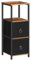 HOOBRO Armadio Auxliliar, Mobile da Bagno, Organizzatore Portaoggetti Stretto, Scaffale Mobiletto da Bagno, 2 Cassetti in Tessuto, Marrone Vintage e Nero EBF87CW01