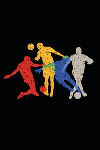 Notizbuch: Fußball Notizbuch 6x9 Zoll DIN A5 | 100 Seiten liniert | Fußballerin Notizheft | Fußballspieler Tagebuch | Fußballer Schreibheft