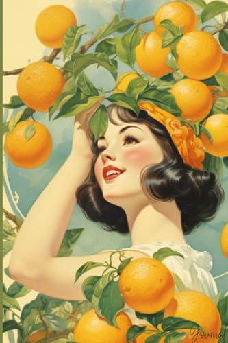 VIntage Orange Ad Journal: 120 pages, 6x9 inches, blank, lined