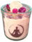 Steinfixx® Große Edelsteinkerze Meditation im Glas mit Anleitung | Duftkerze | Ritualkerze | Kristallkerze mit Blüten | Amethyst, Rosenquarz, Bergkristall | Jasmin