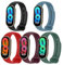 CHULN 5 Pezzis Cinturino per Compatibili con Xiaomi Mi Band 8, Regolabile Accessori per Cinturini in Silicone Sportivo di Ricambio per Mi Band 8 Smartwatch.