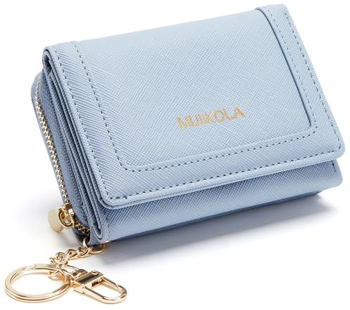 MUIIKOLA Mini Geldbörse Damen klein,Geldbeutel Große Kapazität kleines Portemonnaie Damen,Viele Fächer Elegante und Süße Klein Damen Geldbeutel mit 7 Kartenfächern und 1 ID Fenster