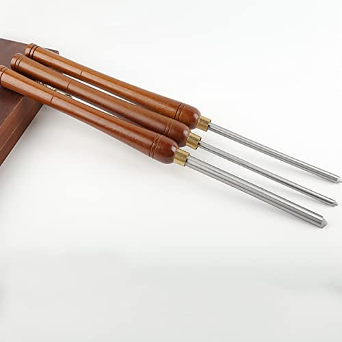 QUNINE Schalenhobel-Holzmeißel, 3-teiliges Set, Drechselmeißel für Drehmaschinen, Spindel-Schalenhobel-Set, Schrupphobel, Holzdreh-Trennwerkzeuge mit Walnussgriff in Holzkiste