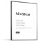JUNOMI® Bilderrahmen 40x50 cm Aluminium | Farbe Schwarz (matt) | Wanddeko Metall mit bruchsicherem Acryl-Glas | Bilderrahmen Metall