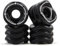 Shark Wheel 80 mm, 78A Longboard-Räder, wiederaufladbar, Schwarz