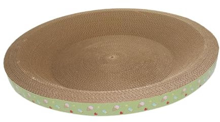perfk Katzenkratzbrett, Katzenkratzbrett, Schüssel, Haustierbedarf, Ruhe, Schlafen, Loungebett aus Karton, Katzenschlafbett für Hauskatzen, 48 cm x 8.5 cm