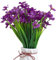 Jiakalamo Flores artificiales violetas, flores de seda sintética, 6 paquetes de flores falsas, plantas artificiales violetas resistentes a los rayos UV, decoración para el hogar, jardín y boda