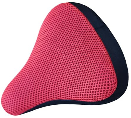 ﻿Fahrradsattelbezug, Weich Atmungsaktiver Gepolsterter Sitzbezug Bequemer Fahrradsattel überzug für Fahrradzubehör (Rot)