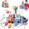 TERRAMUS Jouets pour tout-petits garçons de 3, 4, 5, 6 ans, véhicule de sauvetage d'urgence urbain, camion, ensemble de jeu avec son léger, kit de police et caserne de pompiers, cadeau d'anniversaire